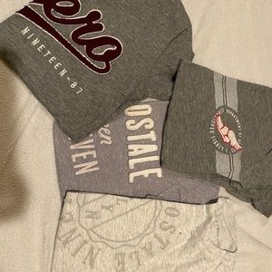 5 Aeropostale and Abercrombie shirts